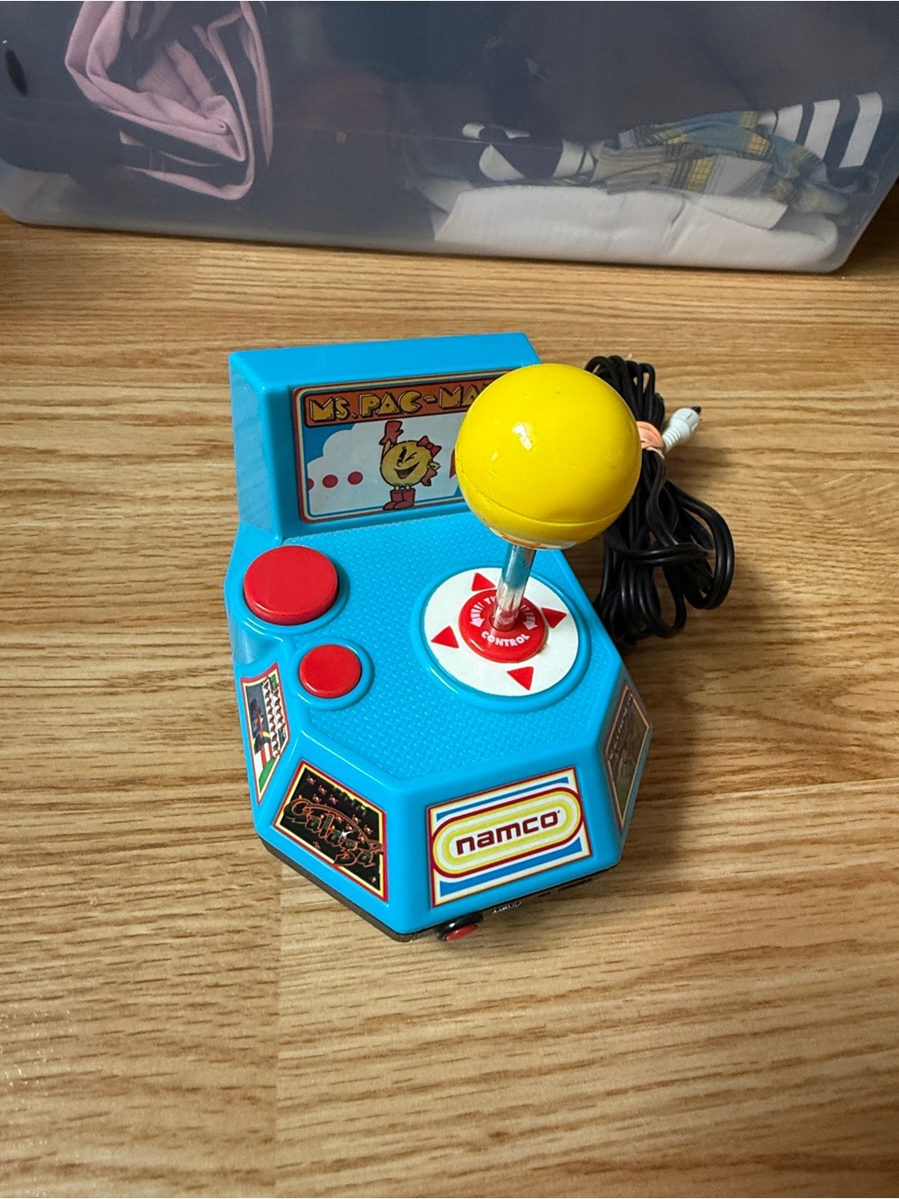 Retro Namco  Ms. Pac-Man Mini Arcade Joystick - Blue & Yellow